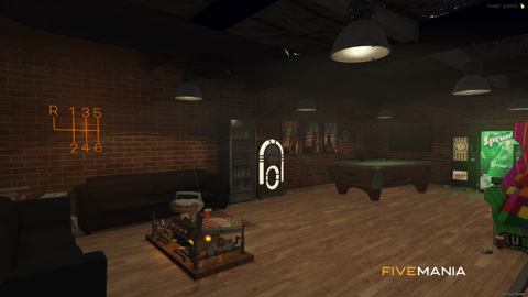 FIVEM Reds Tunndershop | Custom Mechanic Shop MLO | Interior & Exterior | Modern Design | Neon Lighting | Lounge & Arcade | Add-On | Optimized | Fivem Ready | High Quality — image 14