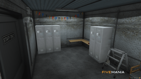 FIVEM Backstreet Garage | Detailed Mechanic Shop MLO | Interior & Exterior | Custom Props | Repair Bays | Office & Lounge | Add-On | Optimized | Fivem Ready | High Quality — image 9