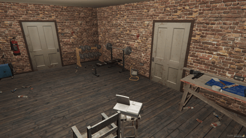 FIVEM Davis Gang Hideout | Multi-Level Apartment MLO | Interior & Exterior | Workshop & Armory | Custom Graffiti | Add-On | Optimized | Fivem Ready | High Quality — image 13