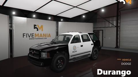 FIVEM Dodge Durango | Lore Friendly Police SUV Add-On | Working Emergency Lights | Detailed Interior | Optimized | Fivem Ready | High Quality cover