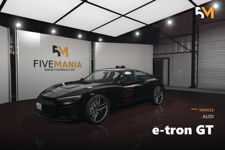 FIVEM Audi e-tron GT, Lore Friendly Taxi Sedan
