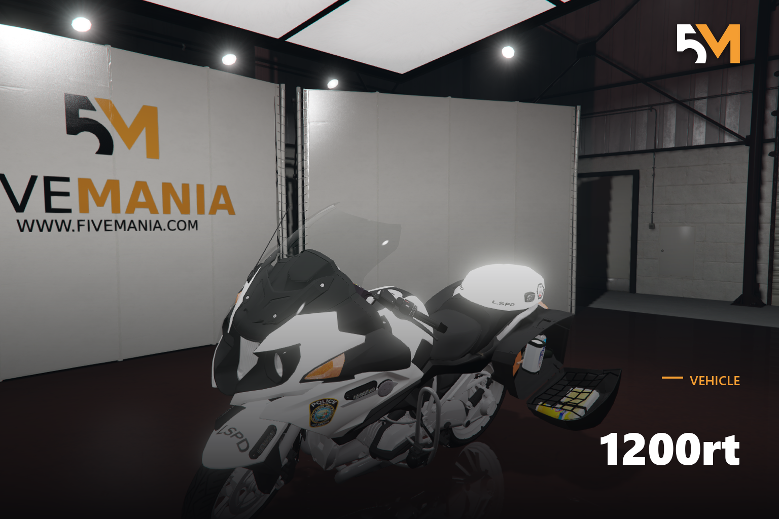 FIVEM 1200rt | Lore-Friendly Police Motorcycle [Unbadged] Add-On | Working Lights | Saddlebags | Optimized | Fivem Ready | High Quality