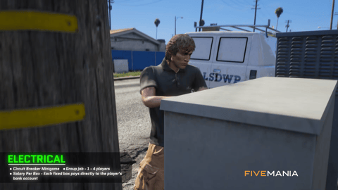 FIVEM Electrician Job Script | Civilian Electrical Job | Circuit Breaker Minigame | Group Jobs | Webhook Logging | Add-On | Optimized | Fivem Ready | High Quality, image 4
