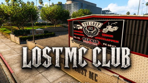 FIVEM Lostmc Club | Biker Gang Hideout MLO | Interior & Exterior | Bar & Garage | Add-On | Optimized | Fivem Ready | High Quality cover