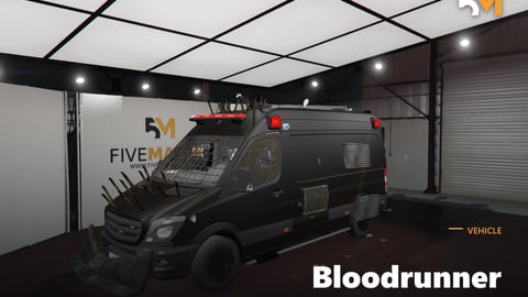 FIVEM Bloodrunner | Armored Combat Van [Unbadged] Add-On | Custom Armor | Spikes | Working Lights | Grille Guard | Optimized | Fivem Ready | High Quality cover