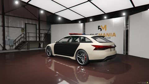 FIVEM Audi RS6 Avant (C8) | Realistic Police Wagon [Unbadged] Add-On | Working Emergency Lights | HQ Interior | Optimized | Fivem Ready | High Quality, image 8
