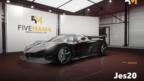 FIVEM Jes20 | Realistic Sports Car [Unbadged] Add-On | Interior & Exterior | Working Lights | Carbon Accents | Add-On | Optimized | Fivem Ready | High Quality cover