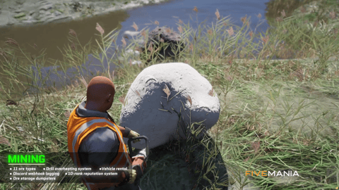 FIVEM Mining Job Script | Realistic Resource Gathering Script | 11 Ore Types | 6 Mining Zones | Ore Processing | Reputation System | Vehicle Rental | Add-On | Optimized | Fivem Ready | High Quality, image 2