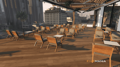 FIVEM Custom Cafe | Modern Cafe & Rooftop Lounge MLO | Interior & Exterior | Bar Area | Outdoor Seating | Add-On | Optimized | Fivem Ready | High Quality — image 8