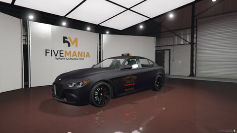 FIVEM Alfa Romeo Giulia | Realistic Taxi Sedan [Unbadged] Add-On | Custom Liveries | Working Lights | HQ Interior | Optimized | Fivem Ready | High Quality, image 3