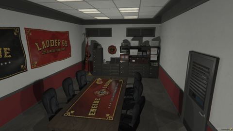 FIVEM Legion Fire Department | Detailed Fire Station MLO | Interior & Exterior | Fire Pole | Meeting Room | Offices | Add-On | Optimized | Fivem Ready | High Quality — image 5