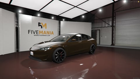 FIVEM Electron1 | Realistic Electric Sedan [Unbadged] Add-On | Interior & Exterior | Working Lights | Add-On | Optimized | Fivem Ready | High Quality, image 3