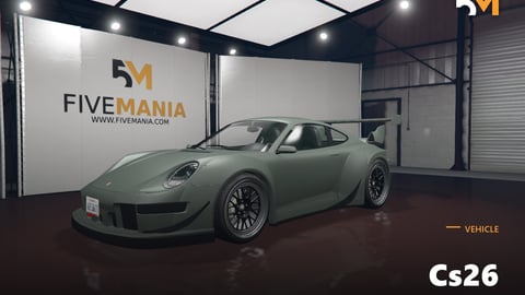 FIVEM Cs26 | Realistic Sports Car [Unbadged] Add-On | Widebody Kit | Custom Wheels | Big Rear Wing | Add-On | Optimized | Fivem Ready | High Quality cover