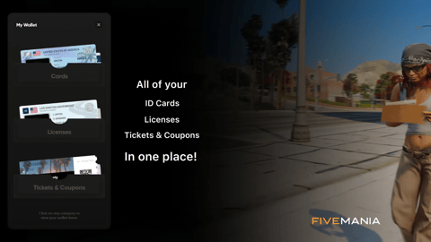 FIVEM Wallet | Advanced Digital Identity & Document Management Script | IDs & Licenses | Business Cards | Admin Control | Job Wallets | Ticket Printer | Optimized | Fivem Ready | High Quality | Add-On, image 2