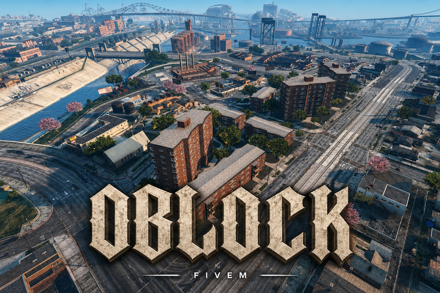 FIVEM Oblock | Urban Housing MLO | Interior & Exterior | Multiple Buildings | Custom Map | Add-On | Optimized | Fivem Ready | High Quality
