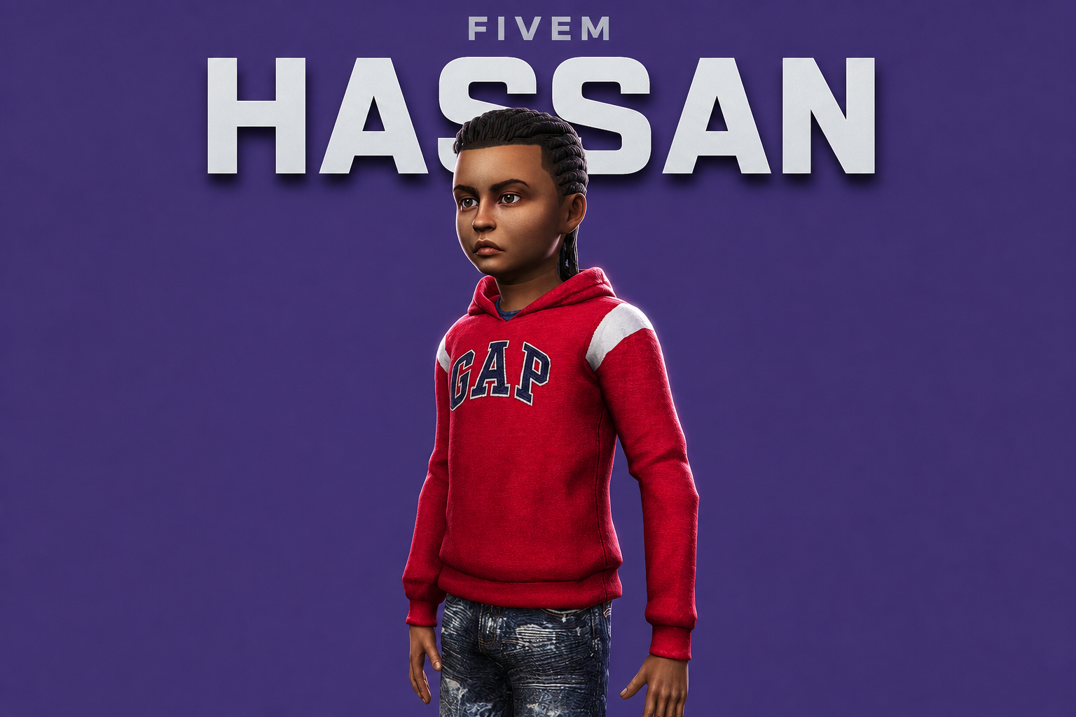 Hassan | Male Teen Ped | Multiple Outfits | Optimized & Fivem Ready [Add-On]