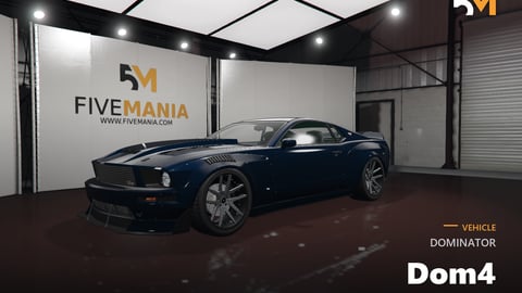 FIVEM Dominator Dom4 | Realistic Muscle Car Add-On | Custom Body Kit | Detailed Interior | Working Lights | Optimized | Fivem Ready | High Quality cover