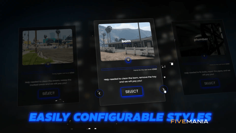 FIVEM Multiple Civilian Jobs | Dynamic Civilian Job Script | 25+ Pre-Made Jobs | Progression System | Random Routes | Temporary & Permanent Jobs | Add-On | Optimized | Fivem Ready | High Quality, image 7