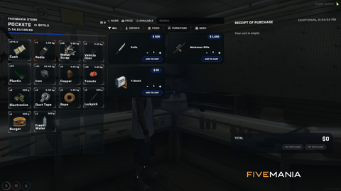 FIVEM Ox Inventory + Ox Lib Redesign | Modern Inventory UI | Crafting System | Store Interface | Hotbar | Add-On | Optimized | Fivem Ready | High Quality, image 17