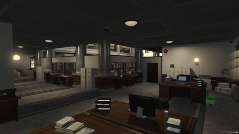 FIVEM Sandy Bank | Custom Bank MLO | Interior & Exterior | Offices | Security Room | Add-On | Optimized | Fivem Ready | High Quality — image 24