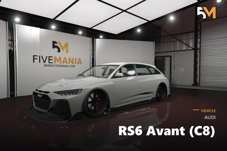 FIVEM Audi RS6 Avant (C8), Realistic Performance Wagon [Unbadged…