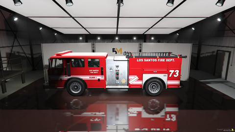 FIVEM American Fire Engine Pumper | Lore Friendly Emergency Vehicle | Working Lights | Custom Sirens | Detailed Interior | Functional Equipment | Add-On | Optimized | Fivem Ready | High Quality, image 7