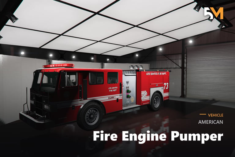 FIVEM American Fire Engine Pumper, Lore Friendly Emergency Vehic…