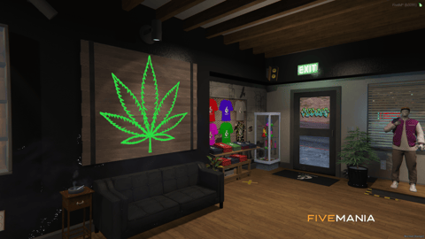 FIVEM Smokeys Weed Shop | Detailed Cannabis Dispensary MLO | Interior & Exterior | Custom Props | Outdoor Area | Add-On | Optimized | Fivem Ready | High Quality — image 5