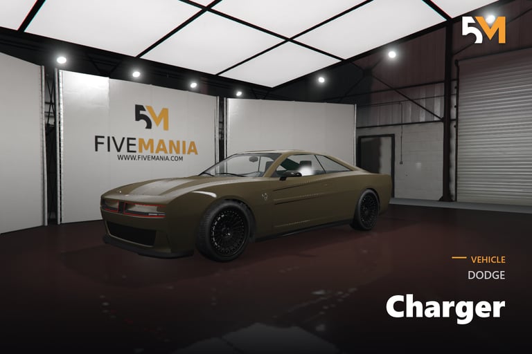 FIVEM Dodge Charger, Lore Friendly Muscle Car Add-On