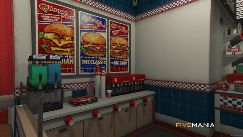 FIVEM Burgershot Restaurant | Iconic Fast Food MLO | Interior & Exterior | Full Kitchen | Dining Area | Restrooms | Add-On | Optimized | Fivem Ready | High Quality — image 10