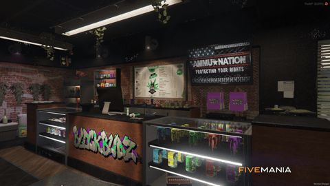 FIVEM Block Budz Weedshop | Immersive Cannabis Dispensary MLO | Interior & Exterior | Custom Props | Optimized | Add-On | Fivem Ready | High Quality — image 6