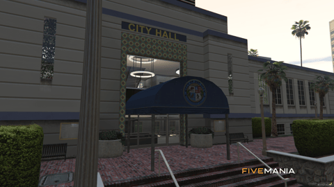 FIVEM Vespucci City Hall | Civic Center MLO | Interior & Exterior | Multiple Offices | Parking Garage | Add-On | Optimized | Fivem Ready | High Quality — image 2