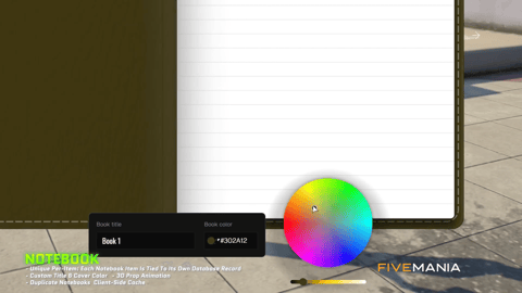 FIVEM Notebook Script | Interactive In-Game Utility | Text Editing | Image Embedding | Freehand Drawing | Customization | Add-On | Optimized | Fivem Ready | High Quality, image 5