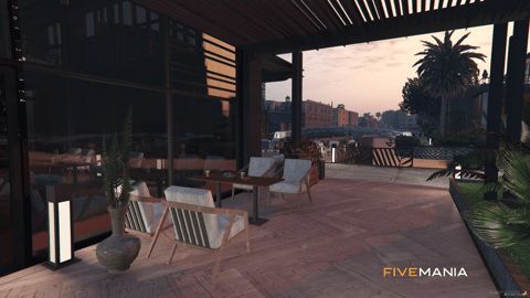 FIVEM Coffee Noir | Modern Lakeside Cafe MLO | Interior & Exterior | Outdoor Seating | Add-On | Optimized | Fivem Ready | High Quality — image 6