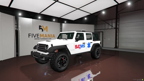 FIVEM Jeep Wrangler (JL) | Lore Friendly EMS SUV | Working Emergency Lights | Custom Livery | HQ Interior | Add-On | Optimized | Fivem Ready | High Quality, image 3