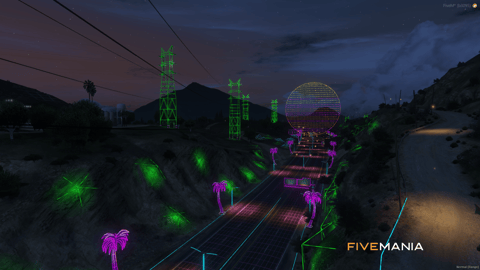 FIVEM Roads Cyberpunk Style | Futuristic Map Enhancement | Custom Textures | Neon Lighting | Environment Overhaul | Add-On | Optimized | Fivem Ready | High Quality — image 8