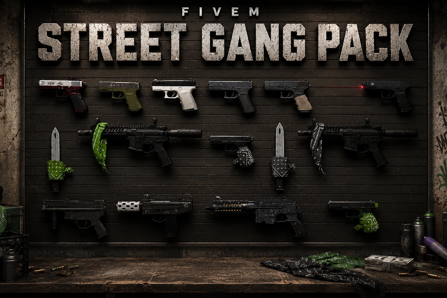 FiveM Street Gang Pack [62 Weapons] Add-On