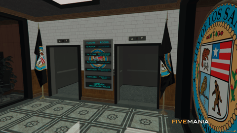 FIVEM Ocean Police Department | Detailed Police Station MLO | Interior & Exterior | Multiple Rooms | Custom Props | Add-On | Optimized | Fivem Ready | High Quality — image 24