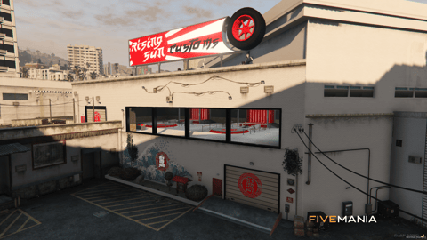 FIVEM Risingsun Mechanic Shop | Custom Mechanic Shop MLO | Interior & Exterior | Repair Bays | Add-On | Optimized | Fivem Ready | High Quality — image 2