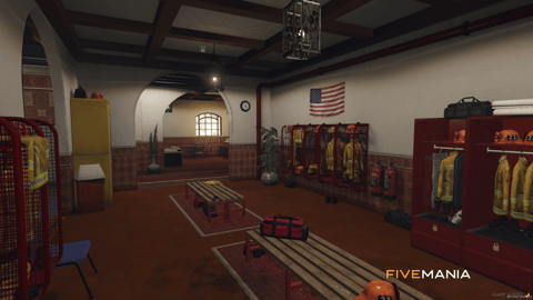 FIVEM Sandy Fire Station | Lore-Friendly Fire Department MLO | Interior & Exterior | Garage Bays | Offices & Training Room | Add-On | Optimized | Fivem Ready | High Quality — image 9