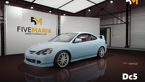 FIVEM Dc5 | Realistic Sports Car [Unbadged] Add-On | Interior & Exterior | Working Lights | Tuning Parts | Optimized | Fivem Ready | High Quality cover