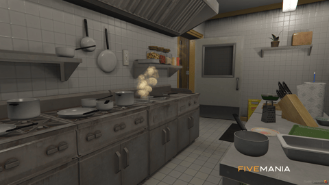 FIVEM Route 68 Diner | Classic American Diner MLO | Interior & Exterior | Detailed Kitchen | Office & Restrooms | Add-On | Optimized | Fivem Ready | High Quality — image 8