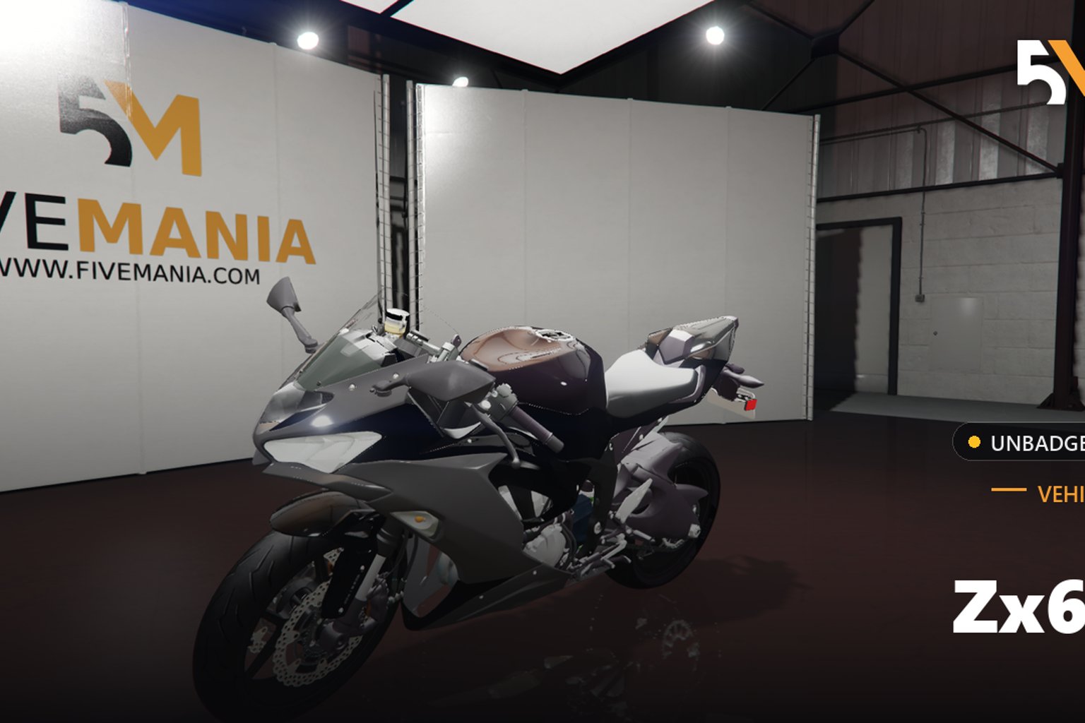 FIVEM Zx6r | Realistic Sports Bike [Unbadged] Add-On | Optimized | Fivem Ready | High Quality