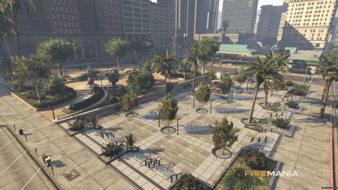 FIVEM Strawberry Legions Square | Enhanced City Square MLO | Custom Props | New Seating Areas | Gas Station | Add-On | Optimized | Fivem Ready | High Quality — image 14
