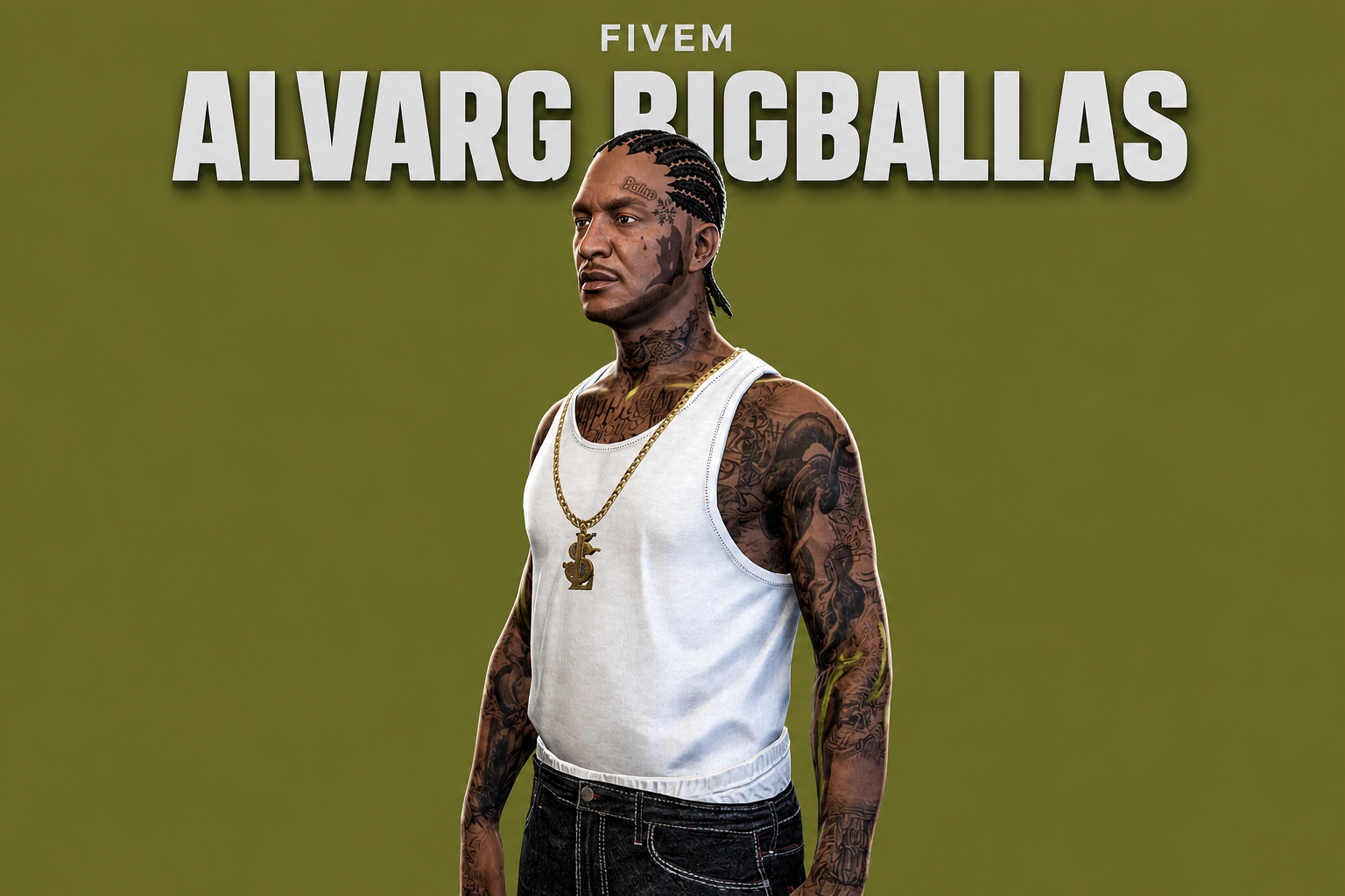 Alvarg Bigballas | Custom Character | Multiple Outfits | Optimized & Fivem Ready [Add-On]