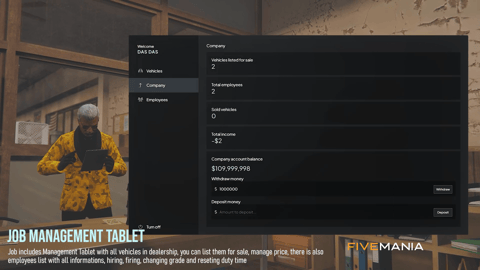 FIVEM Used Car Business | Comprehensive Dealership Script | Vehicle Sales & Contracts | Test Drives | Inspection | Add-On | Optimized | Fivem Ready | High Quality, image 5