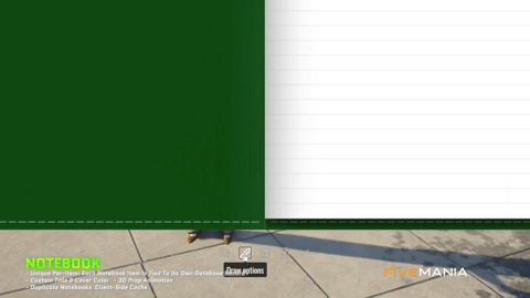 FIVEM Notebook Script | Interactive In-Game Utility | Text Editing | Image Embedding | Freehand Drawing | Customization | Add-On | Optimized | Fivem Ready | High Quality, image 7