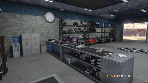 FIVEM Los Santos Customs Mechanic Airport Section | Expanded Mechanic Shop MLO | Interior & Exterior | Lounge Area | Underground Parking | Add-On | Optimized | Fivem Ready | High Quality — image 14