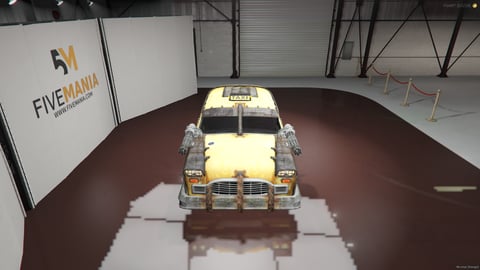 FIVEM Tmyellow | Weaponized Post-Apocalyptic Taxi [Unbadged] Add-On | Mounted Weapons | Custom Bodywork | Working Lights | Add-On | Optimized | Fivem Ready | High Quality, image 5