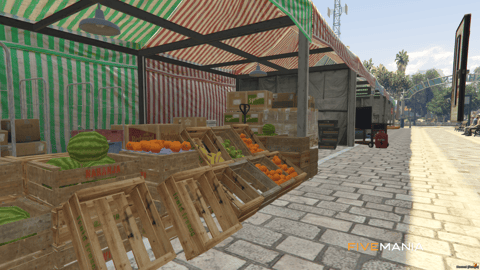 FIVEM Sandy Marketplace | Vibrant Outdoor Marketplace MLO | Multiple Stalls | Unique Props | Custom Map Edit | Add-On | Optimized | Fivem Ready | High Quality — image 5